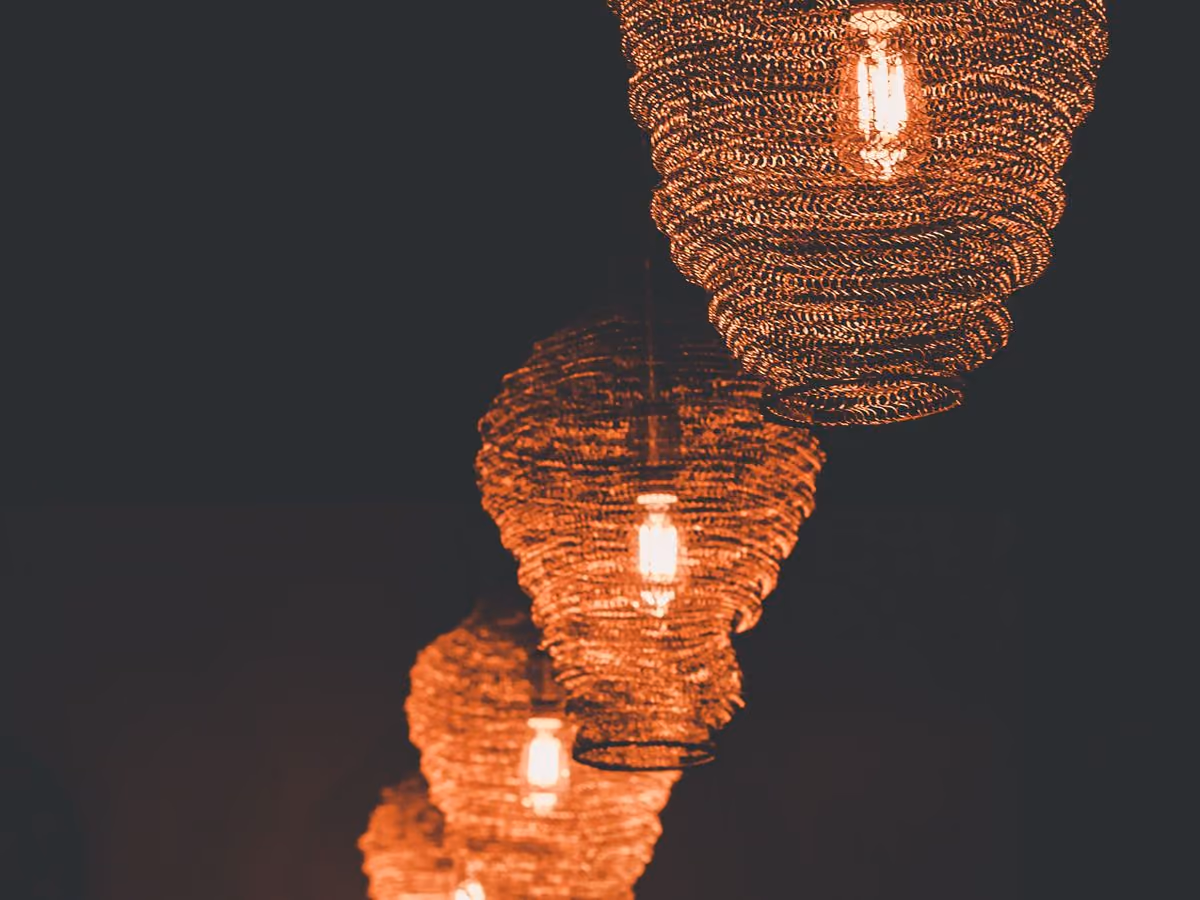 Pendant lamps used as a lighting feature