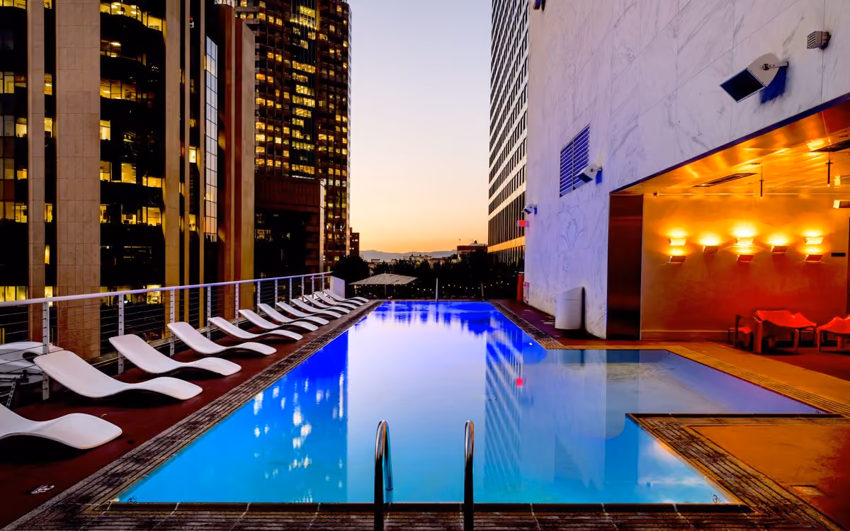 Villa Noir - rooftop pool terrace at night (placeholder photo)